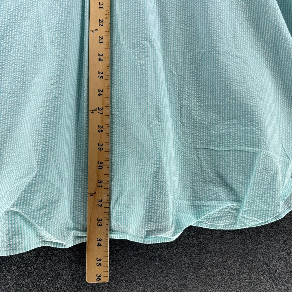Ralph Lauren Mens 4XB Big Seersucker Short Sleeve Button Down Shirt Blue Stripe - Picture 14 of 16